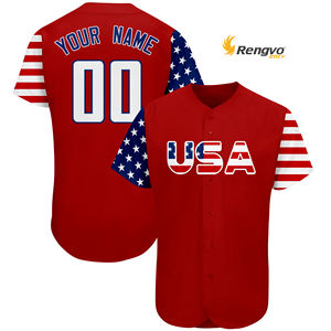 Personalizable transpirable béisbol Jersey nombre número estampado Casual calle Hip Hop ropa deportiva para hombres/mujeres/niños Tallas grandes - Product Image 1