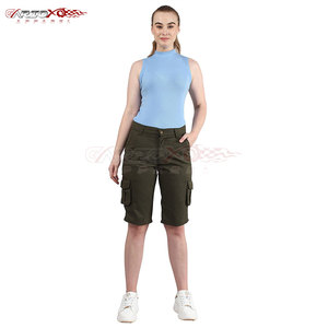 <b>Women's</b> High-Rise Cargo <b>Shorts</b> with Zipper Fly and <b>Loose</b> Fit Breathable Summer Comfort <b>Shorts</b> - Product Image 6