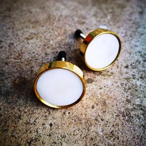 Perillas de mármol de color marrón y dorado Forma redonda Perillas de mármol más vendidas con tamaño de forma de color personalizado Hecho en artículo DE LA India - Product Image 3