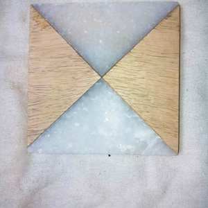 Juego de posavasos personalizado de resina de mármol de madera de Venta caliente con color natural y personalizado hecho en La India - Product Image 5