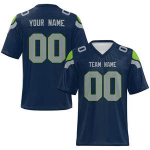 Camiseta de fútbol americano al por mayor malla de algodón y poliéster personalizada corta MOQ bajo entrega global rápida mejor calidad garantizada - Product Image 2