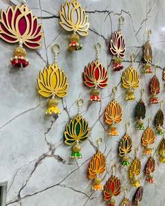 <b>Lotus</b> Ganpati Decor Hanging, Home Decor, Temple Backdrop, Stage Backdrop, <b>Lotus</b> Hanging, Colourful Decoration, Wall Decoration - Product Image 1