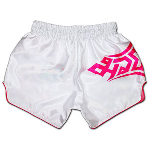 Pantalones cortos de Muay Thai de Kick Boxing personalizados OEM para hombres, diseño de sublimación con características de desgaste de artes marciales - Product Image 6