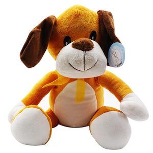 Morbido peluche per cani da 30cm in arancione marrone bianco regalo perfetto per neonati e bambini piccoli peluche peluche - Product Image 1