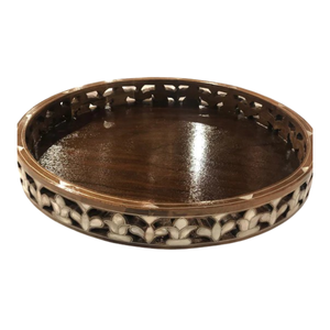 Plateau de service en chocolat nacre de luxe plateau de service artisanal pour les décorations du Ramadan 2025 vente en gros du Vietnam - Product Image 3