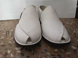 Pure White Color High Quality <b>Men</b> Peshawari Sandals in Wholesale Rate Low MOQ Custom Made Shoes - Product Image 3