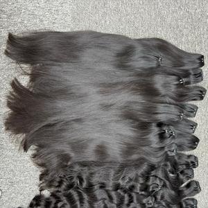 El mejor vendedor 100% mechones de trama recta natural de cabello humano en varios colores y texturas cabello crudo al por mayor - Product Image 2