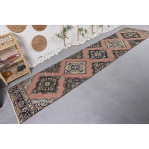 พรมตุรกีวินเทจ ขนาด 3x12.5 ฟุต (91x380 ซม.) ลายทางสีแดง - Product Image 4