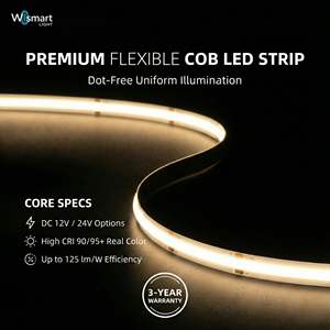 ไฟแถบ LED COB DC 12V/24V, ค่า CRI สูง 90+, แบบไร้<span class=keywords><strong>จ</strong></span>ุด, เทปยืดหยุ่น, แสงแบบเส้นตรงไร้รอยต่อสำหรับใต้ตู้, ห้อง<span class=keywords><strong>ครัว</strong></span>, <span class=keywords><strong>จ</strong></span>อแสดงผล - Product Image 2