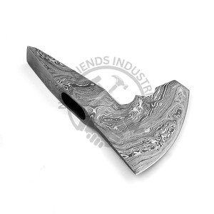 Tête de hache forgée à la main en acier Damas, pioche, marteau de survie pour le camping - Product Image 5