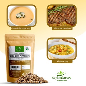 พริกไทยขาวเกรดพรีเมี่ยมออร์แกนิกที่ผ่านการรับรอง - Product Image 3