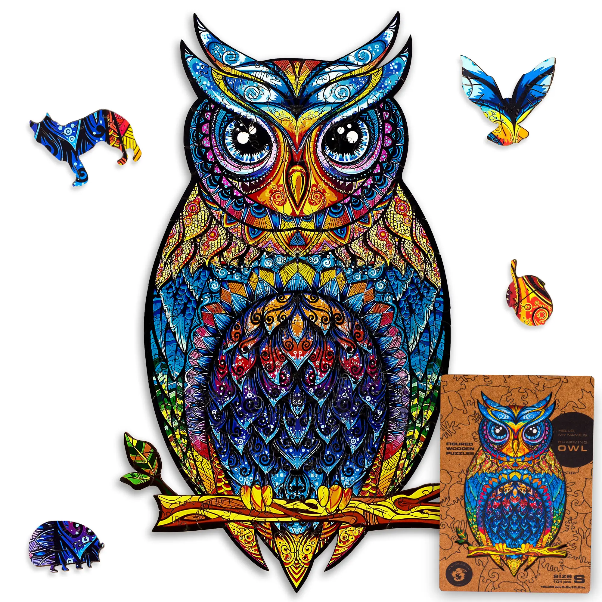 UNIDRAGON Charming Owl 101 pieces wooden puzzle. Wholesale promotional & business gifts 2023. Promotional toys