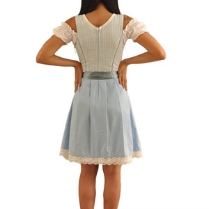 Traditional Oktoberfest Woman Dirndl Blouse Dress German Cotton Polyester Custom Bavarian Mini Trachten Dirndl Leopard - Product Image 4