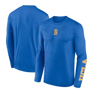 Custom <b>Men</b>’s Bruins <b>Men's</b> <b>Long</b> <b>Sleeve</b> <b>T</b> <b>Shirt</b> Blue Cotton Quick Dry Breathable Custom Logo Team Athletic <b>T</b> <b>Shirt</b> - Product Image 1