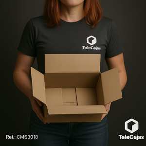 Cajas de Cartón Medianas 305x228x183 mm, Kraft Marrón con Solapas, Materiales Reciclados Resistentes, con Relieve, para Envío - Product Image 4