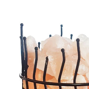 Haute qualité nouveauté lampe au sel rose de l'Himalaya avec panier en fer pour la décoration de la maison dernière conception - Product Image 3