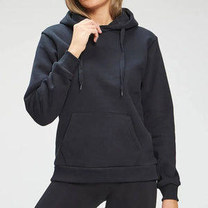 Top Tendance 2025 Logo personnalisé Sweat à capuche décontracté à manches longues pour femmes Pull en polaire vierge avec sweat uni - Product Image 1