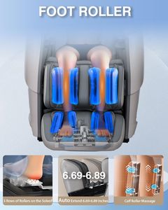 Chaise de massage confortable, détection de santé, système double cœur, rail flexible, programmes de grain supérieur, commandes par application, commande vocale - Product Image 6