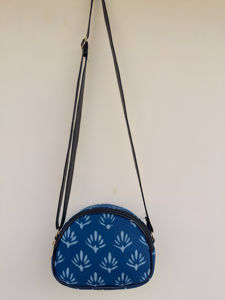 Sac à bandoulière indien fait à la main en pur coton écologique pour femmes sac à main imprimé floral Boho Sling Purse - Product Image 4