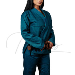 High Quality <b>Men's</b> BJJ <b>Kimono</b> Front Logo Martial Arts Karate Clothing Jacket Shorts 100% Cotton Breathable Quick Dry 240g - Product Image 4