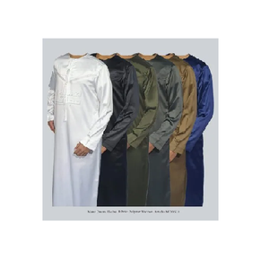 Ropa musulmana tradicional de algodón transpirable para hombres Omani Jubba Kandoora para adultos - Product Image 1