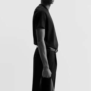 Camiseta de algodón 100% de manga corta con cuello redondo para hombre, diseño en blanco de Color sólido duradero y de secado rápido para uso en exteriores - Product Image 2