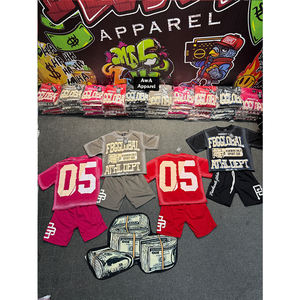 2025 nueva moda de verano sólido para hombre, conjunto de pantalones cortos de 2 piezas, logotipo personalizado, camisetas de punto de secado rápido de alta calidad, pantalones cortos para Casual - Product Image 2