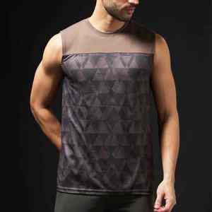 เสื้อกล้ามผู้ชายทรงเข้ารูป ผ้าฝ้ายถัก 3 มิติ ระบายอากาศ แห้งเร็ว สไตล์สตรีทแวร์ คุณภาพสูง MOQ ต่ำ รับสกรีนโลโก้ สำหรับออกกำลังกาย - Product Image 1