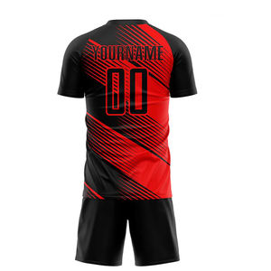 ชุดเสื้อฟุตบอลสำหรับผู้ชายชุดเครื่องแบบผ้าโพลีเอสเตอร์100% พิมพ์ซับลิเมชันน้ำหนักเบาแห้งเร็วทุกฤดูกาลออกแบบได้ตามต้องการ - Product Image 2