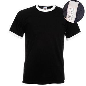 Camiseta unisex de tres mezclas con logotipo personalizado Bella Canvas Ringer Heavyweight Crew Neck Shirt con estampado gráfico Ringer T Shirt Men - Product Image 6