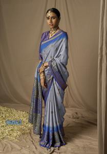 Patola de seda suave de último diseñador, Sari impreso, alta calidad, indio, pakistaní, étnico, fiestas festivas, zona Fab, ropa de fiesta para adultos - Product Image 3