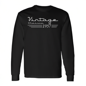 Camiseta clásica vintage de manga larga de 1957, regalo para el 68.º cumpleaños - Product Image 2