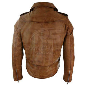 Blouson en cuir de motard de haute qualité, coupe-vent, équipement de moto, blouson en cuir de moto personnalisable - Product Image 2