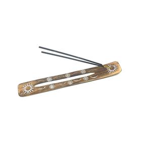 Porte-bâton d'encens en bois de manguier sculpté à la main plateau attrape-cendres support en bois Agarbatti pour parfum de maison et utilisation de méditation - Product Image 3