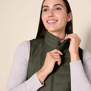 Venta Directa de Fábrica, Chaleco Acolchado con Cierre y Cuello en V, Personalizable, Transpirable, de Alta Calidad, para Hombre, Invierno, Casual - Product Image 1