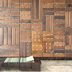 Azulejos de suelo de cubierta entrelazados de madera, azulejo de cubierta de patio impermeable de 12x12, suelo al aire libre para todo tipo de clima - Product Image 6