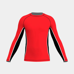 Camiseta de Compresión de Manga Larga de Secado Rápido para Hombre, Transpirable, Antibacteriana, de Poliéster/Nailon, para Buceo, Venta al Por Mayor OEM - Product Image 1