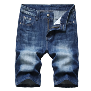 Short en jean décontracté grande taille pour hommes Offre Spéciale Design personnalisé Jeans d'été de couleur unie avec décoration à glissière BD - Product Image 1