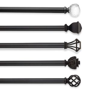 Soportes de cortina metálicos ajustables para una fácil instalación con soporte para varios tamaños de varillas y herrajes duraderos para ventanas - Product Image 5