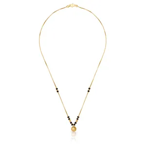 Collar Mangalsutra Vintage con Cuentas de Perlas y Latón Religioso - Product Image 3
