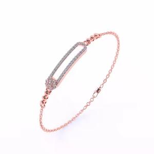 Pure Gold and IGI Certified Real Diamond Bangle for Girls Unique Lab Grown Moissanite <b>Bracelet</b> - Product Image 1