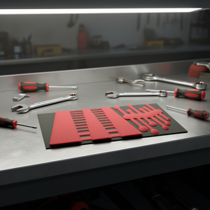 Usag Bi-Color Foam Module for <b>Tool</b> <b>Storage</b> Empty Combination Wrench Holder - Product Image 3