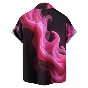 Traje de verano al por mayor camisas de manga corta impresas digitales para hombres logotipo personalizado camisa de playa de secado rápido para hombres - Product Image 2