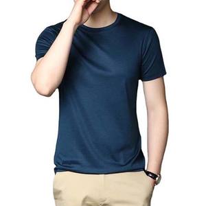 T-shirt en coton à col rond pour homme, style vintage d'été, vêtements de rue, coupe ample, manches courtes, respirant, couleur unie, imprimé - Product Image 4