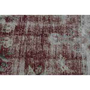 Alfombra Redonda Vintage de 3.9x4 pies, Alfombra Oriental Turca Roja y Verde de Lana con Diseño de Patchwork, Respaldo de Látex Ecológico - Product Image 5