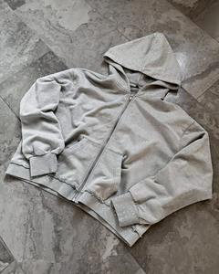 Sweat à capuche en strass surdimensionné personnalisé Streetwear lourd ZipUp pour hommes Fabricant OEM/ODM Sweat à capuche en strass complet - Product Image 2