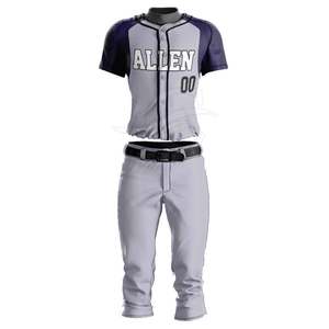 Uniforme de baseball professionnel personnalisé d'usine OEM vêtements de sport respirants dans la conception d'ensemble de grande taille - Product Image 1