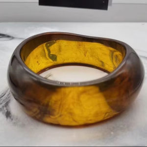 Brazaletes de resina hechos a mano de primera calidad con flores secas reales y piedras naturales, joyería de moda elegante para mujer - Product Image 1