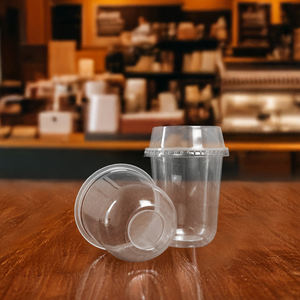 ถ้วยพลาสติก PET/PP 95มม. แบบใช้แล้วทิ้ง16/20/24ออนซ์ถ้วยผนังแบบเดี่ยวสำหรับเครื่องดื่มน้ำผลไม้นมชากาแฟรีไซเคิลได้ - Product Image 1
