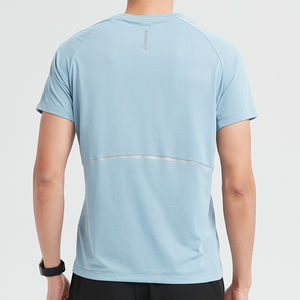 Sublimation personnalisée T-shirt col en V pour homme haute qualité 100% polyester 160/170 g/m² Stock tissu manches courtes Service du fabricant - Product Image 2